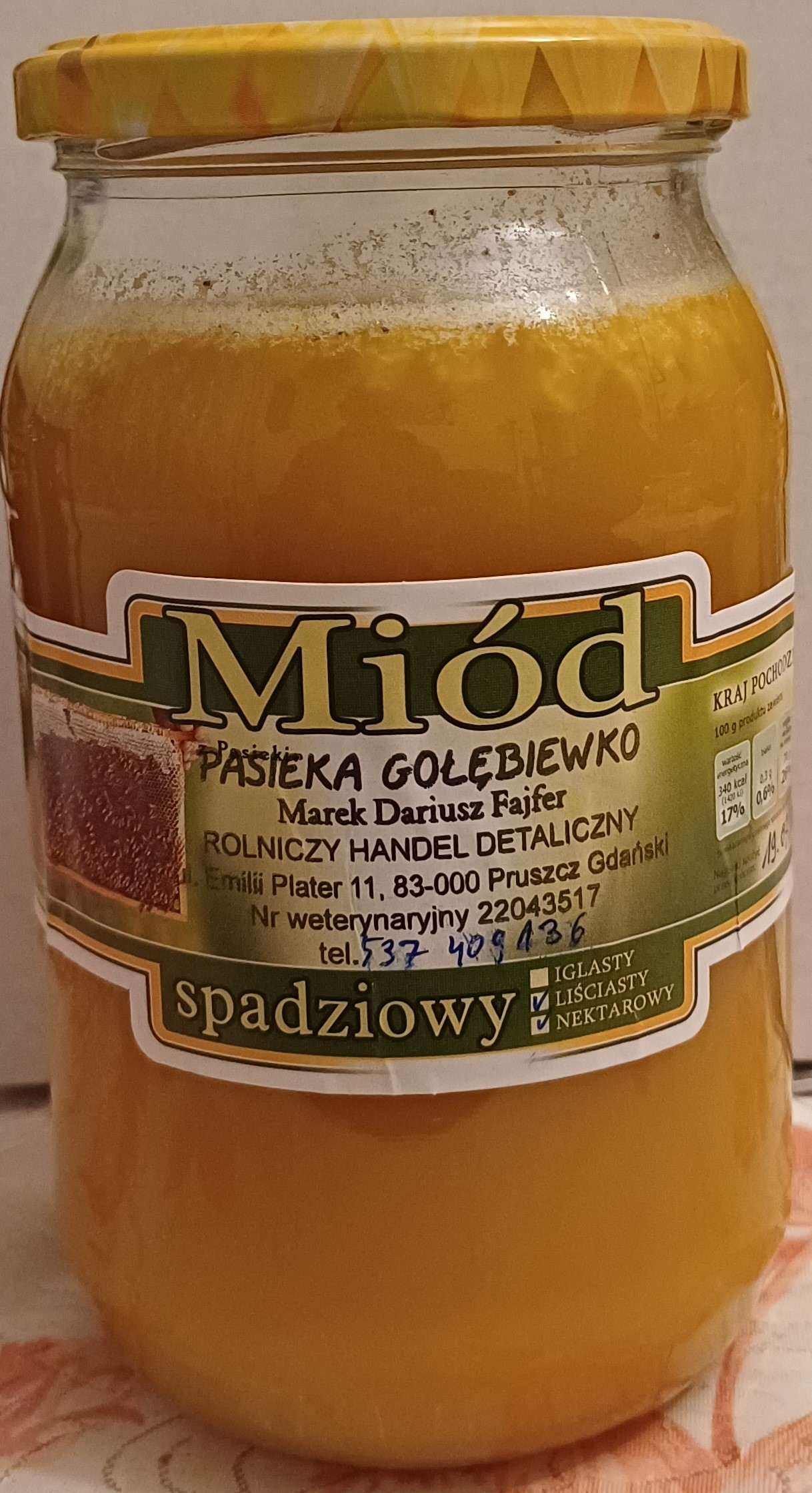 Miód spadziowy 1kg